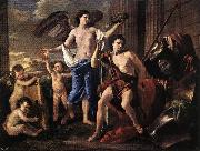 POUSSIN, Nicolas The Victorious David af oil painting reproduction